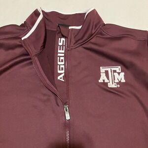 Gen 2 TEXAS A&M AGGIES Full Zip Fleece Pullover Jacket Mens Size XL Maroon
